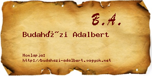 Budaházi Adalbert névjegykártya